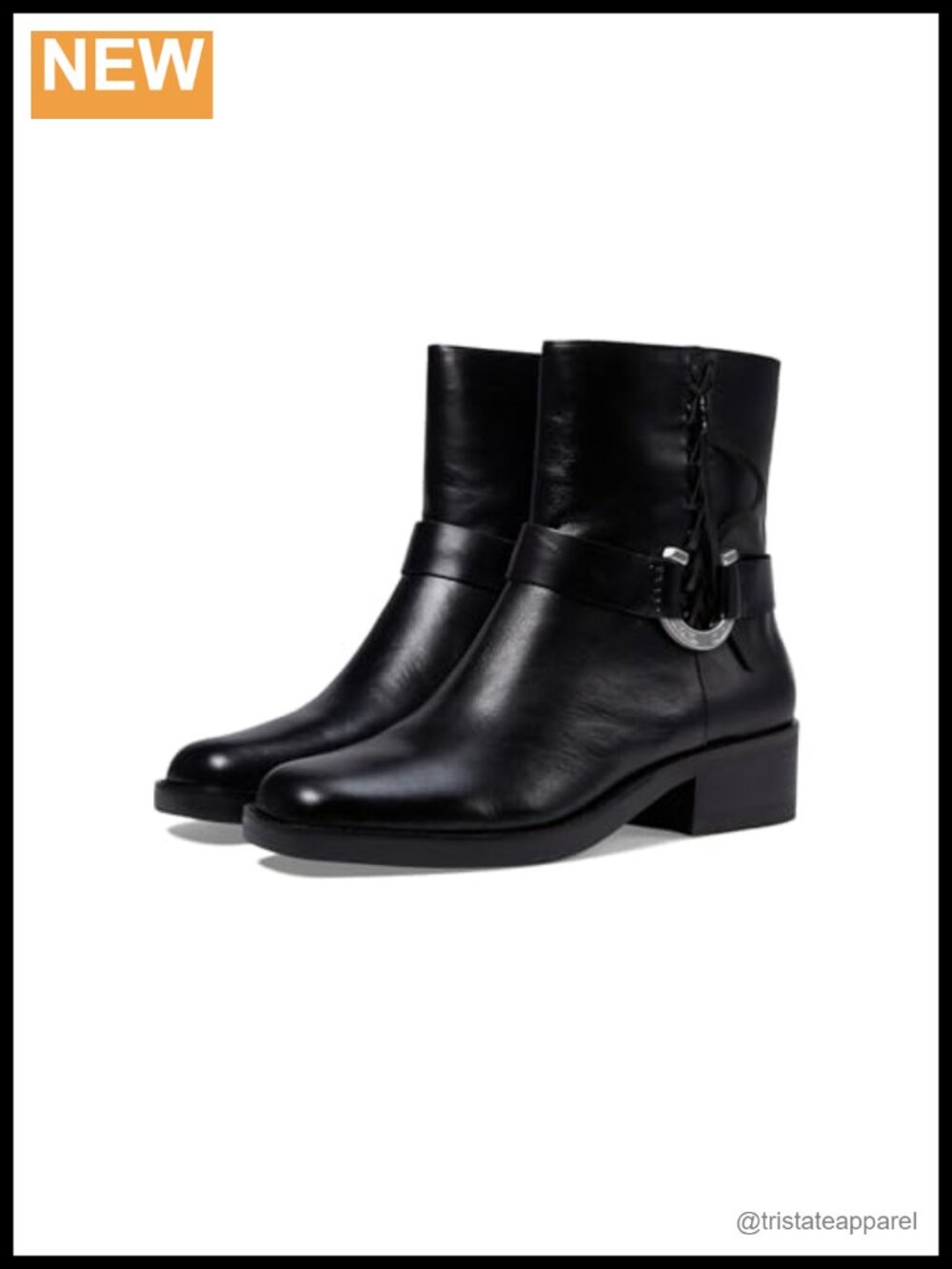 Lucky Brand Women's Kamany Leather Ankle Bootie Nylon Zip